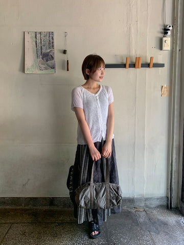 Hitu Summer Openwork Knit Short Sleeve Cardigan